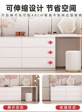 梳妆台卧体室简约现代斗柜梳台OEC一小户型书床尾柜化妆妆台化桌