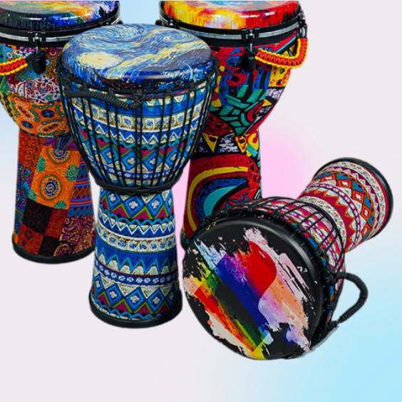 12寸非洲鼓成人云南大手鼓拍打击乐器标准12寸绑绳非洲鼓厂家