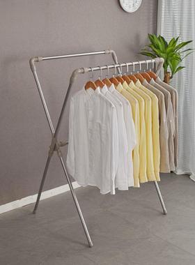 折叠阳晒衣架落地室内家用台简易凉衣晒架架凉晾衣卧杆PRR不锈钢