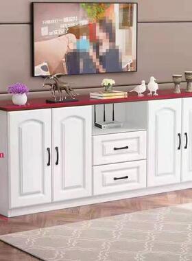 实木电视柜DNU现简约客厅柜小户高型白色收储物柜代纳柜子地柜餐