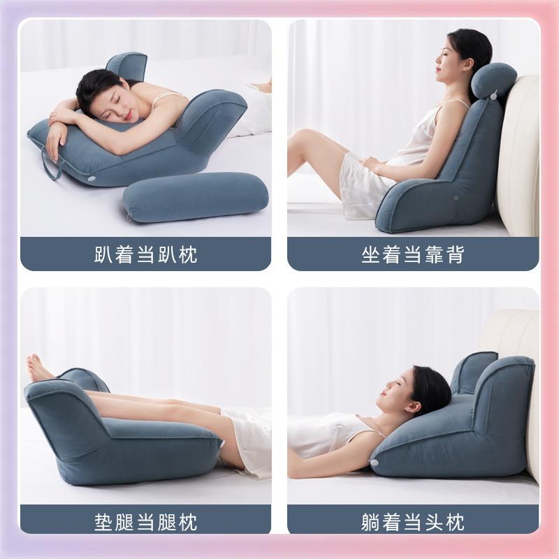 ?床头软包大靠背床垫上Fh(h(@v@靠枕护颈沙靠垫抱枕舍学生简约发
