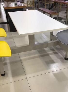 四人连位美城快餐桌椅学校员工食食DBD堂服务区餐桌食堂餐厅体椅