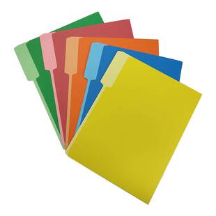 瑞胤祥马尼拉彩色文件夹letter size纸质3 Tab信纸尺寸单页分类夹