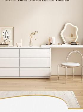 咏楠梳柜妆台斗柜一卧室现代约新简款轻奢体床尾MWF柜收纳实木化