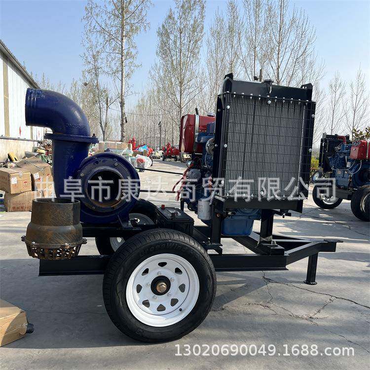 建防汛抽水筑泵种各口抽水机柴径油6寸8寸混流泵KD-CSB-8出水量98
