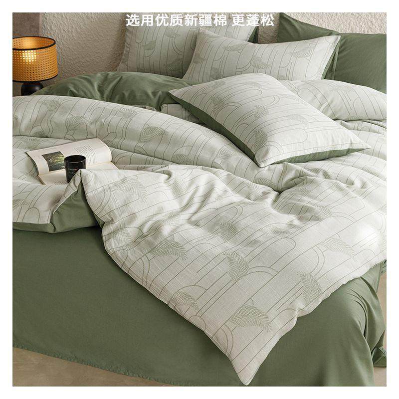 A类全棉双层纱件套提品纯棉2025年新001654款单人床单花被套床四,床上用品,床品套件/四件套/多件套,淘宝优惠券,粉丝福利购,淘宝优惠卷