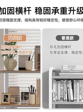 带网格桌RWR书架书收纳置物架桌多层面不锈钢架子学生电洞脑桌上