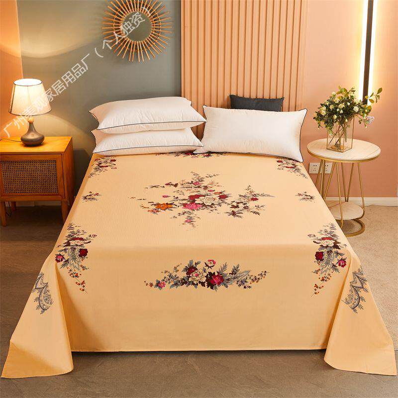 件上海老式国民棉床单古加FH2hu6Hh厚棉老粗布牡单丹花双人复怀旧