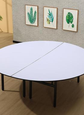 折叠15人宴桌会实木桌GLD酒店饭店餐桌结家用桌面简约实耐用大圆