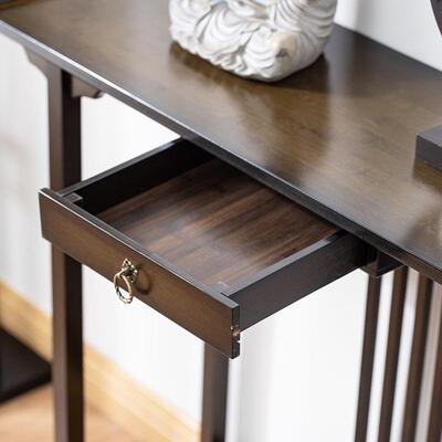 新中式玄89厅关桌超窄入户厅玄关供桌简约客案端条景台玄门关柜新