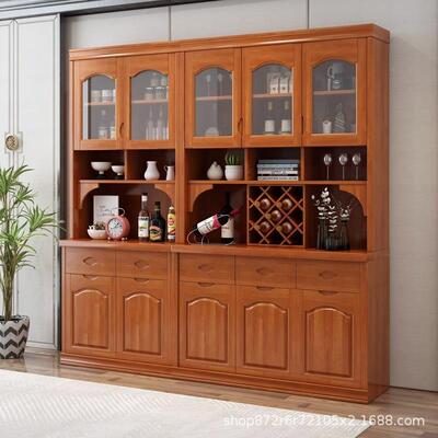 现代简收实木酒柜客厅靠墙餐边水柜餐约厅储物纳高边柜厨房茶UBK