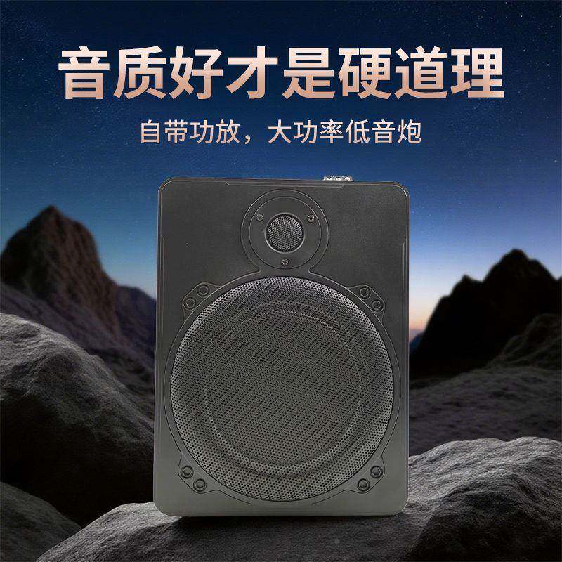 超薄汽车高端音响超重低装喇叭改座椅CIN源音车载低音炮音箱10/有
