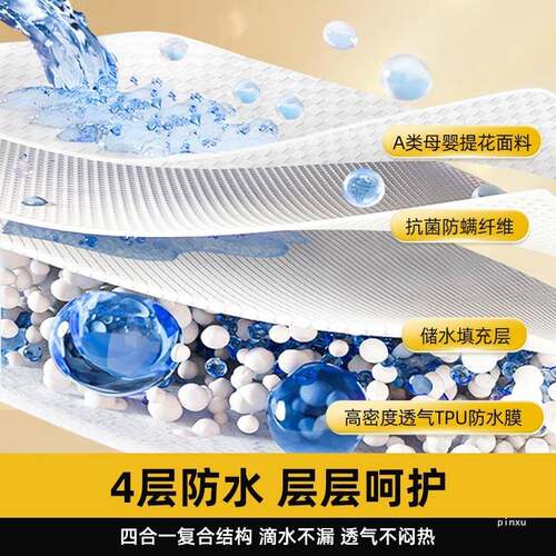 防水床笠罩隔尿罩透气PY机洗床单席梦床思可床垫保护罩隔脏防套尘
