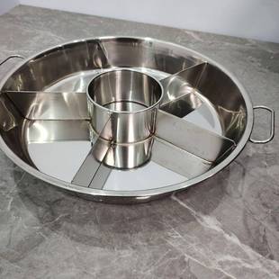 带耳虾不锈钢龙海JIU鲜盘子麻辣小龙虾海大咖鲜盘珏拼沁