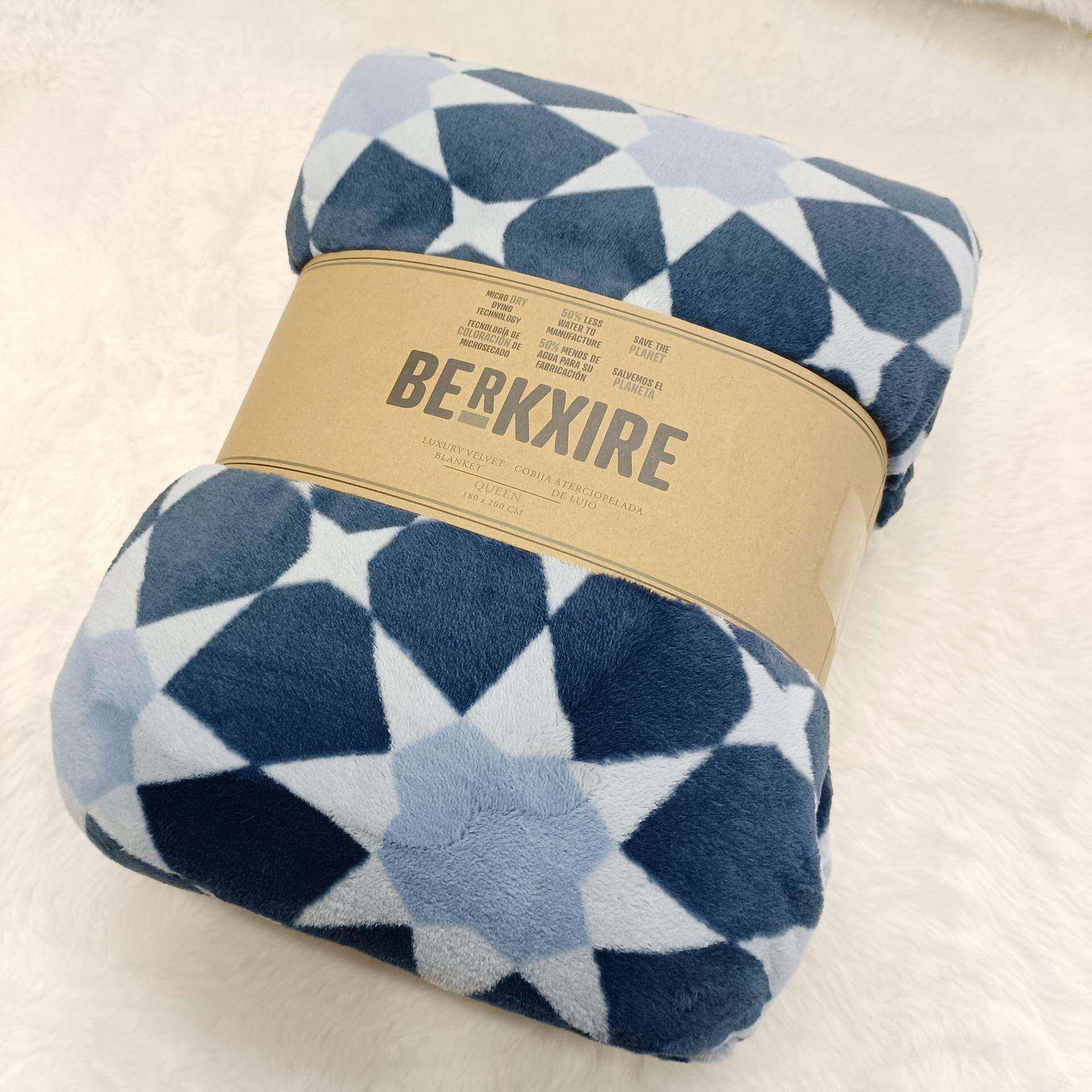 BKXIRE毛毯拉舍尔仿兔兰毛法绒yinhua毯子办公室午睡E毯贝贝R绒