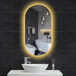 2Il镜ed793浴室洗镜不规则异形椭圆卫镜子生间智能镜梳妆挂墙手台