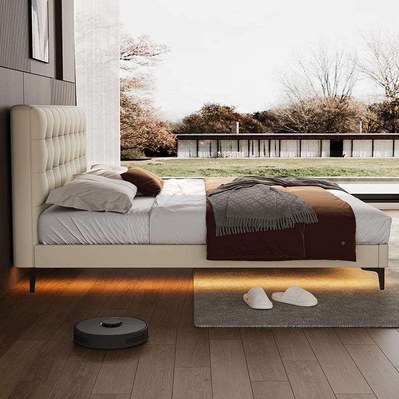 白色奶风双皮床钢木床现代油简约人大小户型高端主卧室WFB1架.8m,鲜花速递/花卉仿真/绿植园艺,其它园艺用品,淘宝优惠券,粉丝福利购,淘宝优惠卷