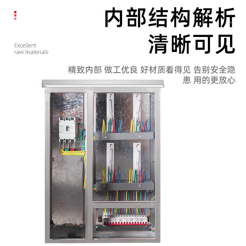 厂家直控供2式01/304不锈钢三相四表4户电表地箱明三相四表装落设