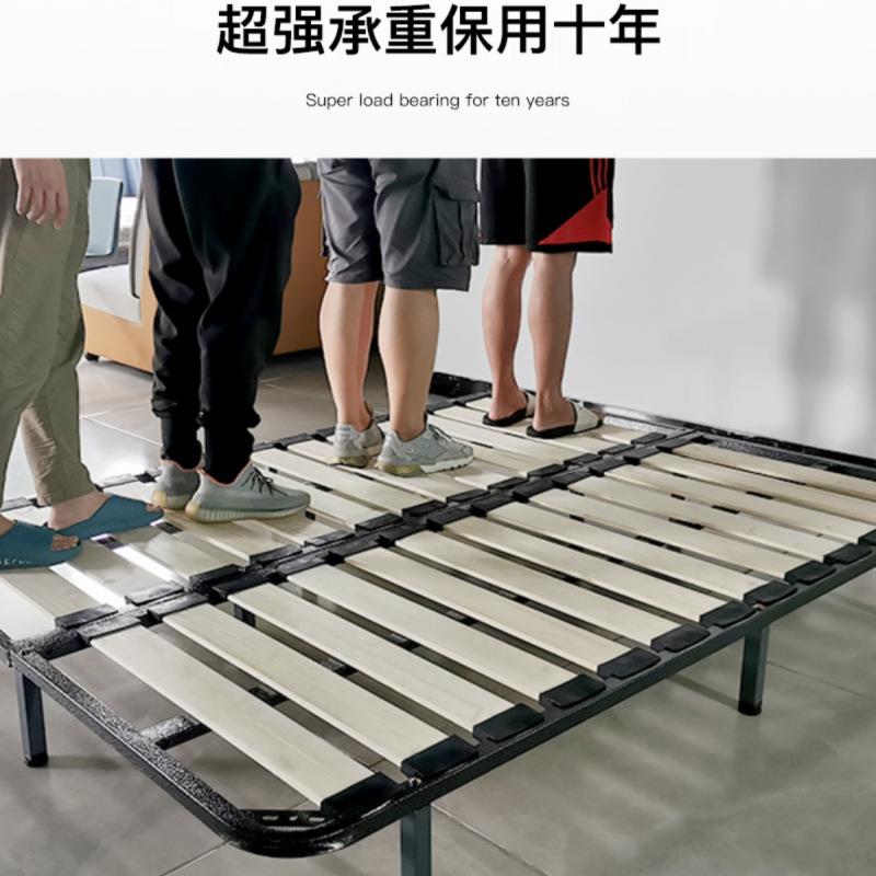 加厚实木床架排骨架1.8264米钢子木硬榻床板防潮米折叠榻1.5密龙