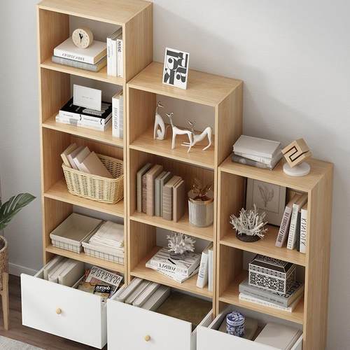 客厅靠墙储物柜窄书架置物架易落地多L206L20层纳家柜子简小型用