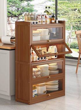 餐边靠墙储物柜防尘用落置柜物架简约客厅家多层厨地房PSY橱柜收新款