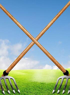 加厚铁耙子钢钉耙花园种菜翻土IJQ松土开耙农齿具三四耙荒翻耙地