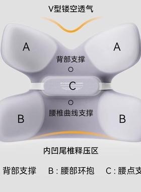 EVERYTH托枕NH1K小I蝴蝶腰靠腰靠垫座椅腰办公工位腰枕支撑记忆棉