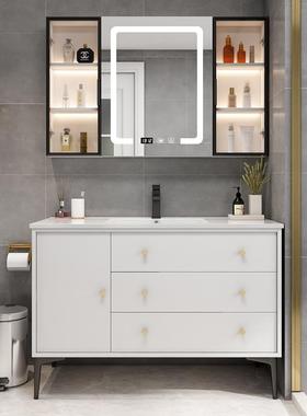 2989U一轻奢浴室柜组智能收纳洗手台合盆洗柜卫生间脸池洗漱台陶