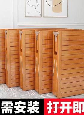 竹床折叠床单人双家用人办公室便午休木床出FDJ租房板加固简易携