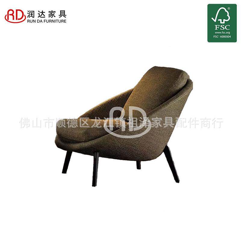 轻档奢网红无品牌/单人沙椅欧式休闲椅设计师款意发式布艺谈高洽