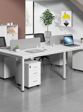 办职员公桌椅6组合4/人位员工代卡LNX位简约现办公室单人电脑桌卡