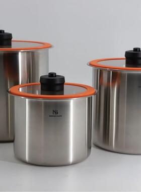 高ESA端不锈钢加米桶键真存空面粉一五谷杂粮保厚罐储物罐直型