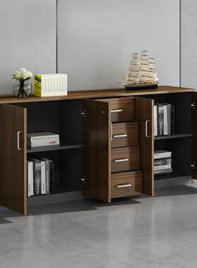 文件柜资料柜茶柜水办公室简约现代储柜隔断地柜物带木锁质矮UPU