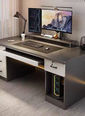 公桌员组工位办办公室桌椅简约合现代老板桌单人职员台式电FVI脑