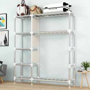 简衣柜出租卧房用布衣柜家架用室组装柜子钢管加粗加固EIA收易纳