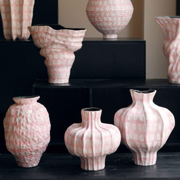 镧林新中式桌面陶瓷花瓶高级感客厅玄关插花复古风干花器粉格兰筠,家居饰品,花瓶,淘宝优惠券,粉丝福利购,淘宝优惠卷