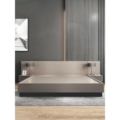 日式榻榻米双人床现代简约主卧踏踏米网红婚床实木高箱储物床定制