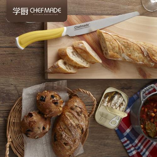 学厨关东刀日本吐司面包刀锯齿刀不锈钢蛋糕切片刀WK9147烘焙工具