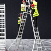 3YK6米7米8米9米伸缩梯子加厚铝合金人字梯双面升降伸缩梯工