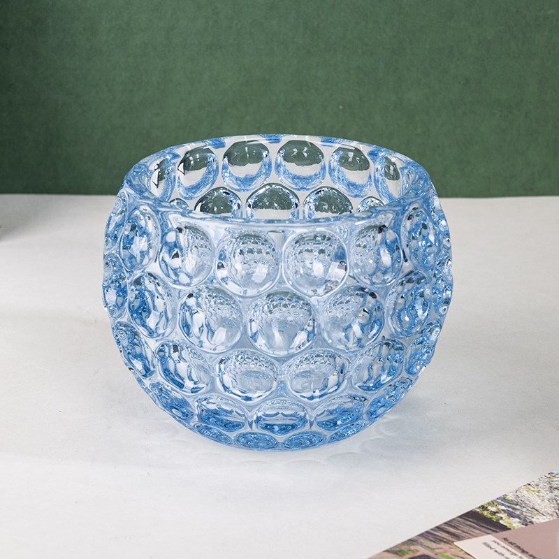 L536 水晶球圆点创q意简约水培植物玻璃花瓶绿萝器皿水养容器花盆