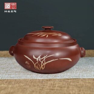 云南建水紫陶汽锅鸡专用汽锅煲陶瓷家用无水蒸汽锅饭店商用炖锅新