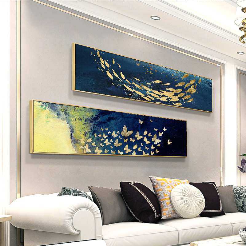 轻奢酒店床头挂画北欧风格装饰画客厅卧室大气艺术抽象后现代壁画