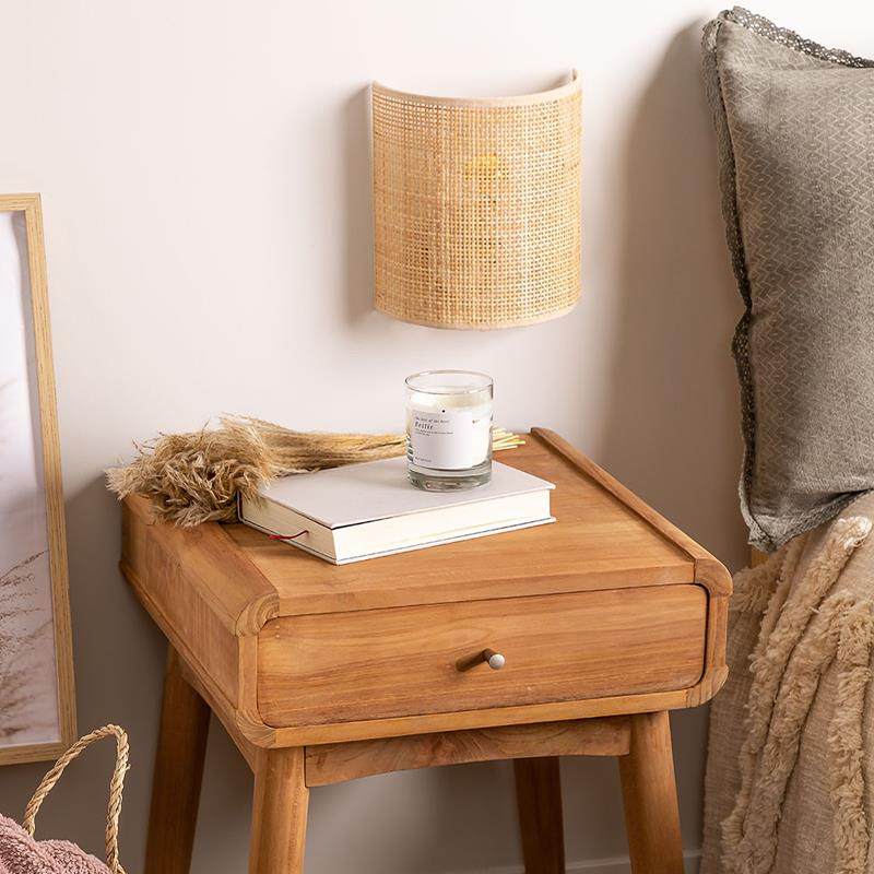 灯6R头代简约日式原木风格藤艺手工编织民宿640卧现室床壁玄关过,家装灯饰光源,壁灯,淘宝优惠券,粉丝福利购,淘宝优惠卷