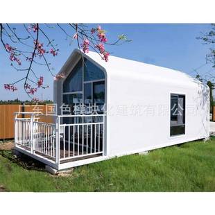 外防庭腐结木活动房钢构网红户别墅民宿院轻钢集成GS别墅木屋房子