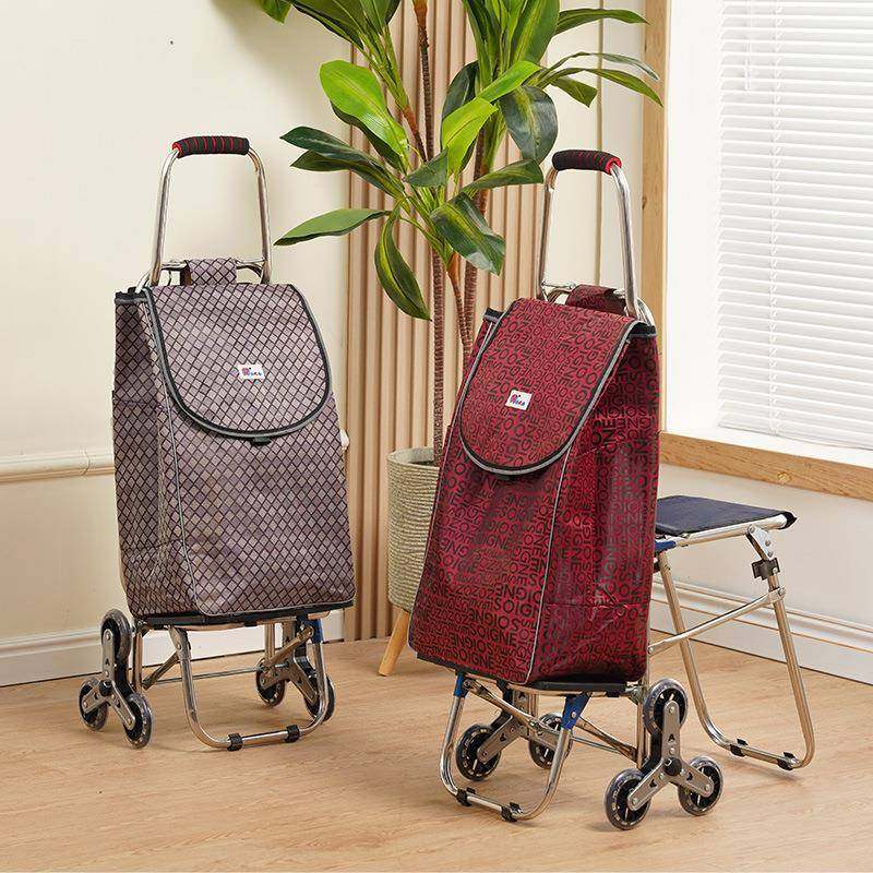 简约折叠爬楼拉折叠购物外杆不锈钢座购物手拉车车椅户买菜带凳折,收纳整理,便携购物车,淘宝优惠券,粉丝福利购,淘宝优惠卷