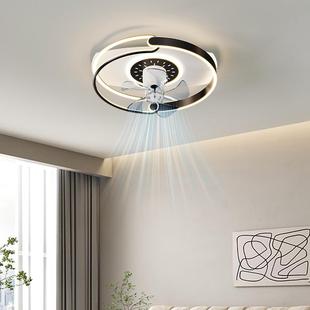 灯头 风扇吸179现代简约静音摇电扇一体顶灯男孩女孩房间 严选