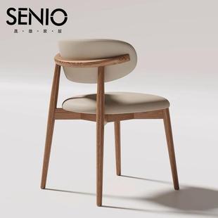 奶餐店油风实木Y9022餐椅酒设计师椅子家休闲厅靠背用椅现代简约
