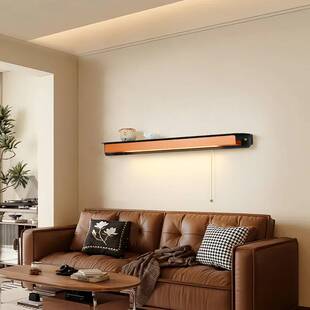 中古风长条置物壁灯床头摆件放置带拉绳开关复古LED灯智能控制