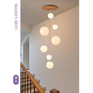 205客流行别墅loft小复式厅楼梯挑空挑高吊灯楼?中楼2复175式楼大