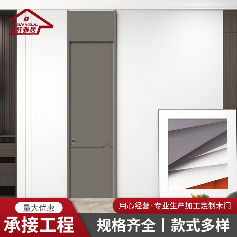 厂家直销多款式整套门实木复合无漆门家用隔音卧室平开门卧室门